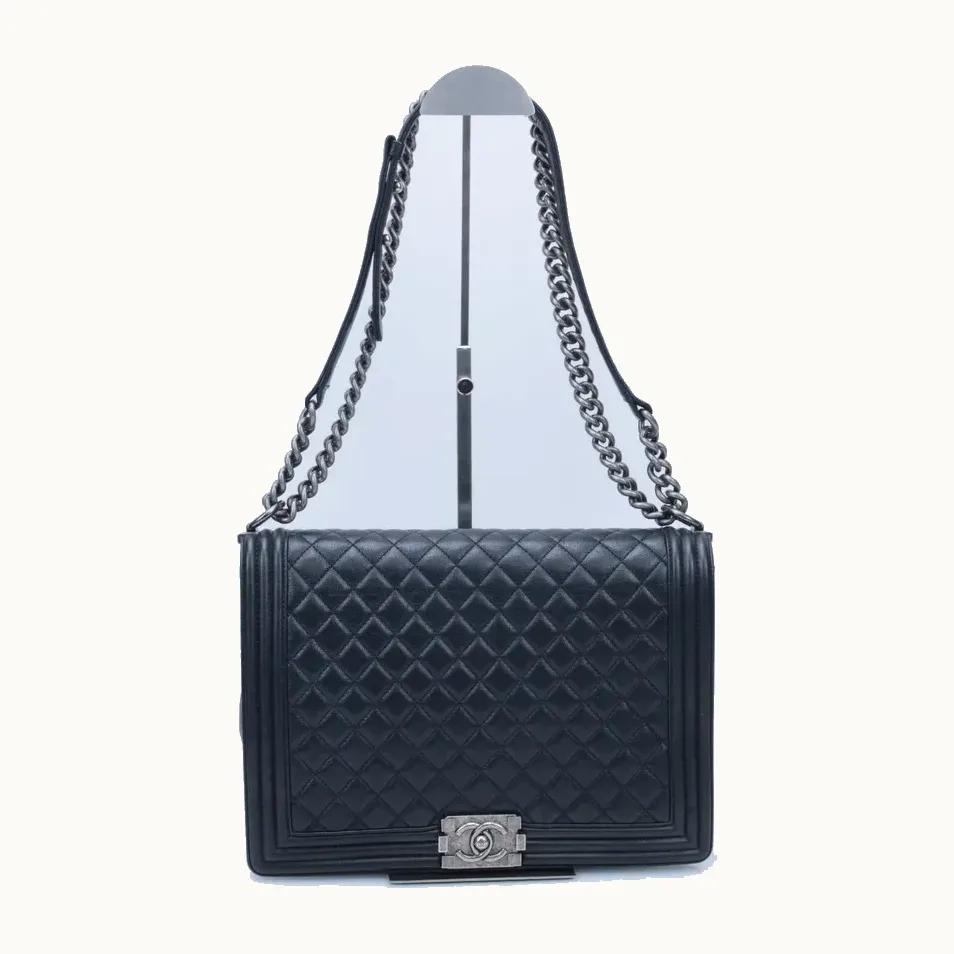 Chanel Boy Maxi Shoulder Bag Black