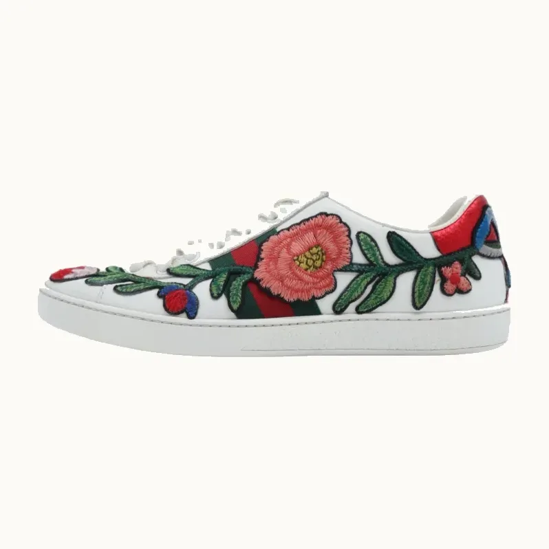 Tenis Gucci Ace Flores, Talla 37.5