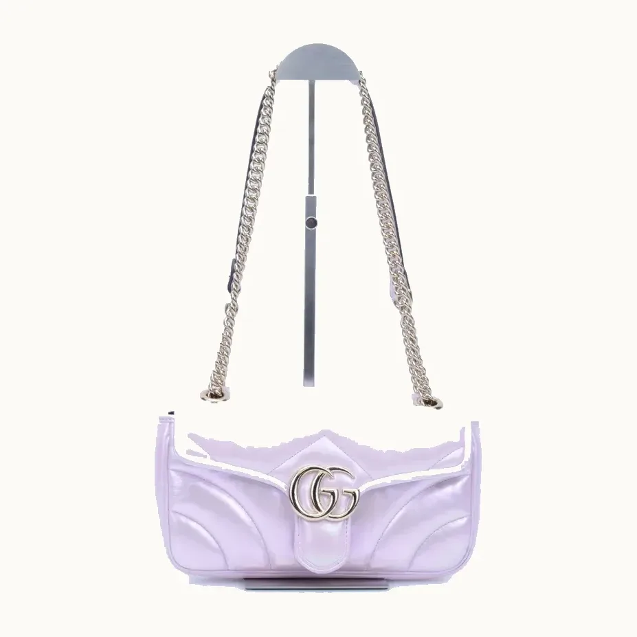 Bolso Crossbody Gucci Marmont GG Small Tornasol y rosa