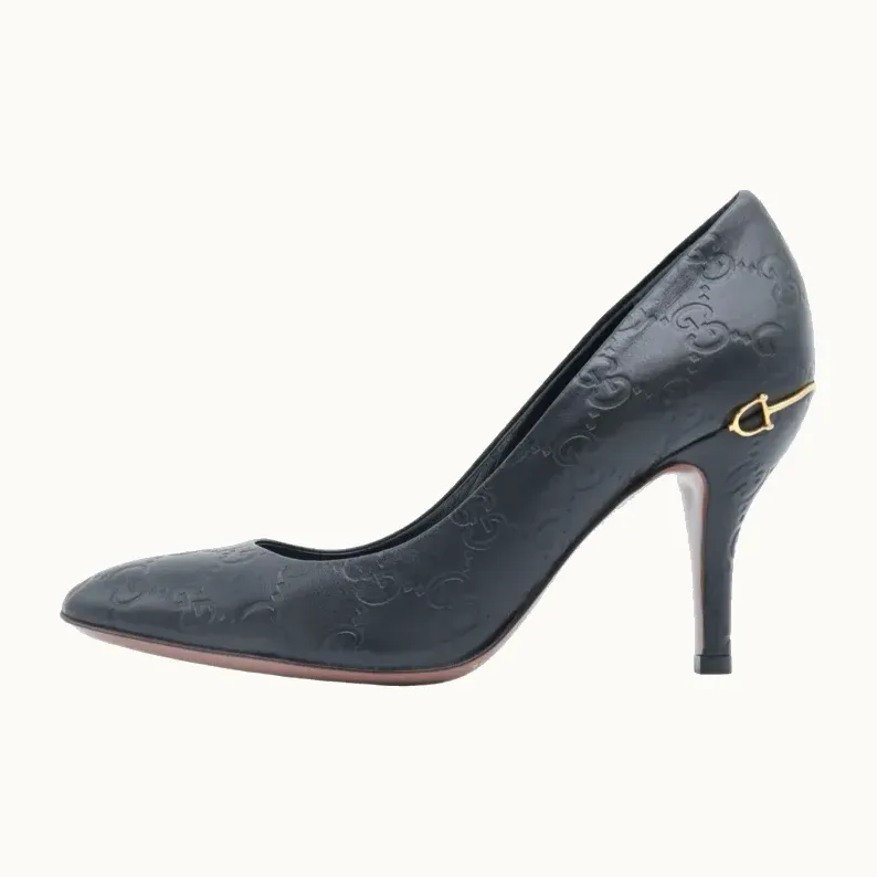 Tacones Gucci Horsebit 1955 GG, Talla 36