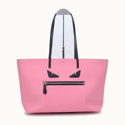 Bolso Tote Fendi Monster Roll Rosa