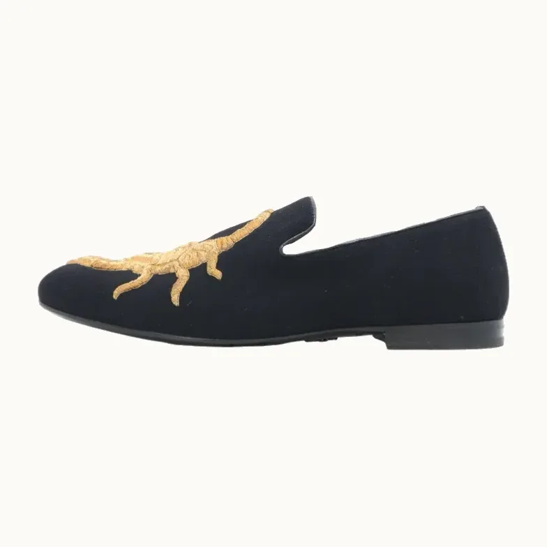 Mocasines Jimmy Choo Cloth Negros, Talla 44.5