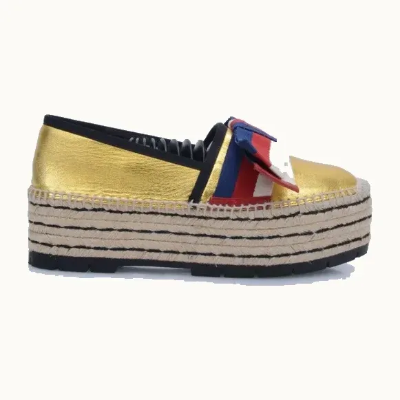 Alpargatas Gucci Sylvie Doradas, Talla 37.5