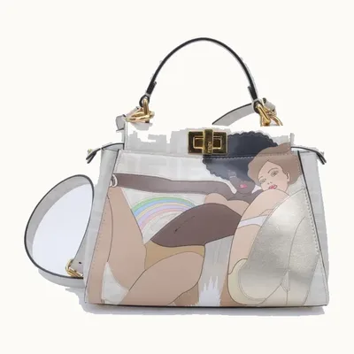 Bolso Fendi Peekaboo Mini Disco Girls Antonio Beige