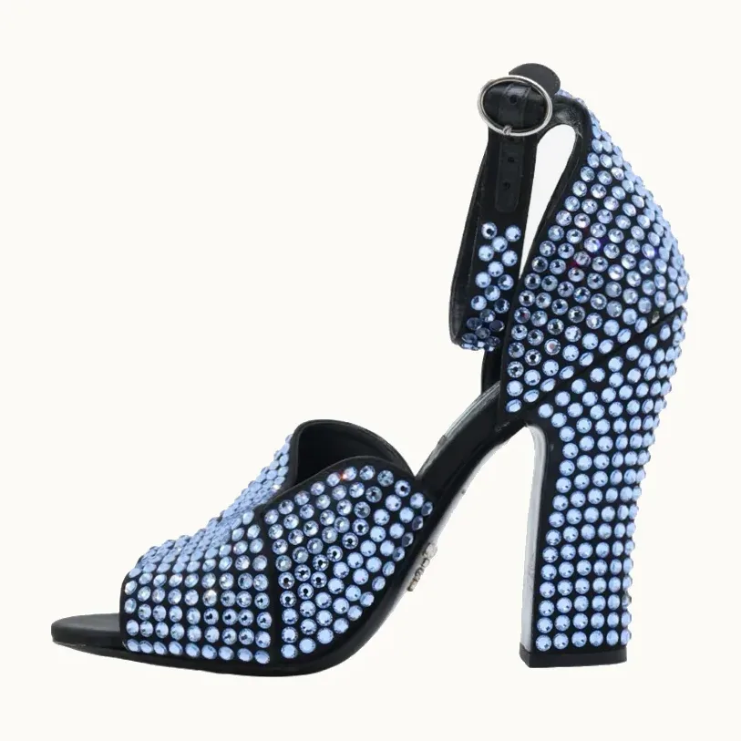 Tacones Prada Rhinestone, Talla 37