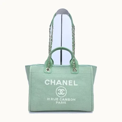 Chanel Deauville New Small Handbag Green