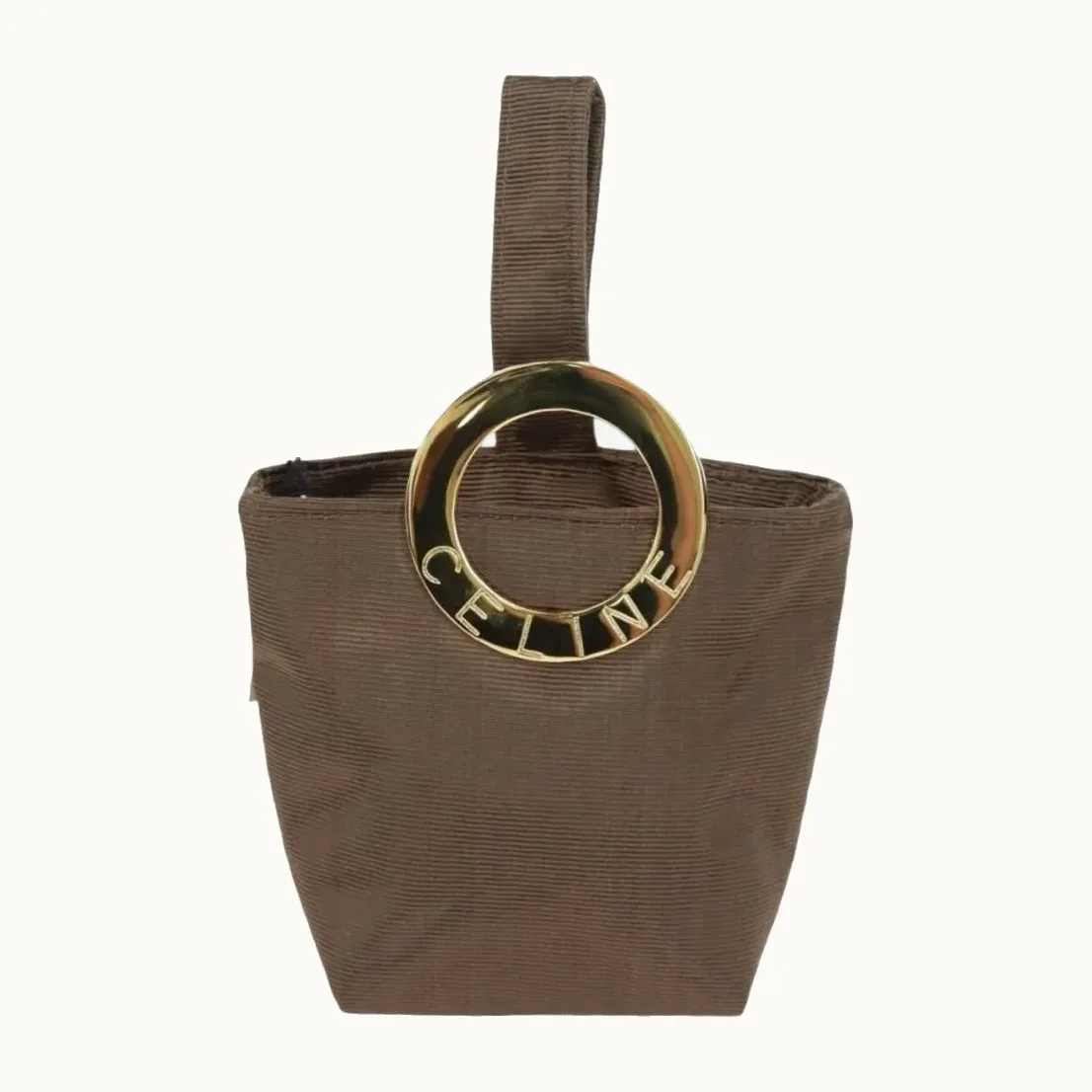 Céline Logo Nylon Handbag