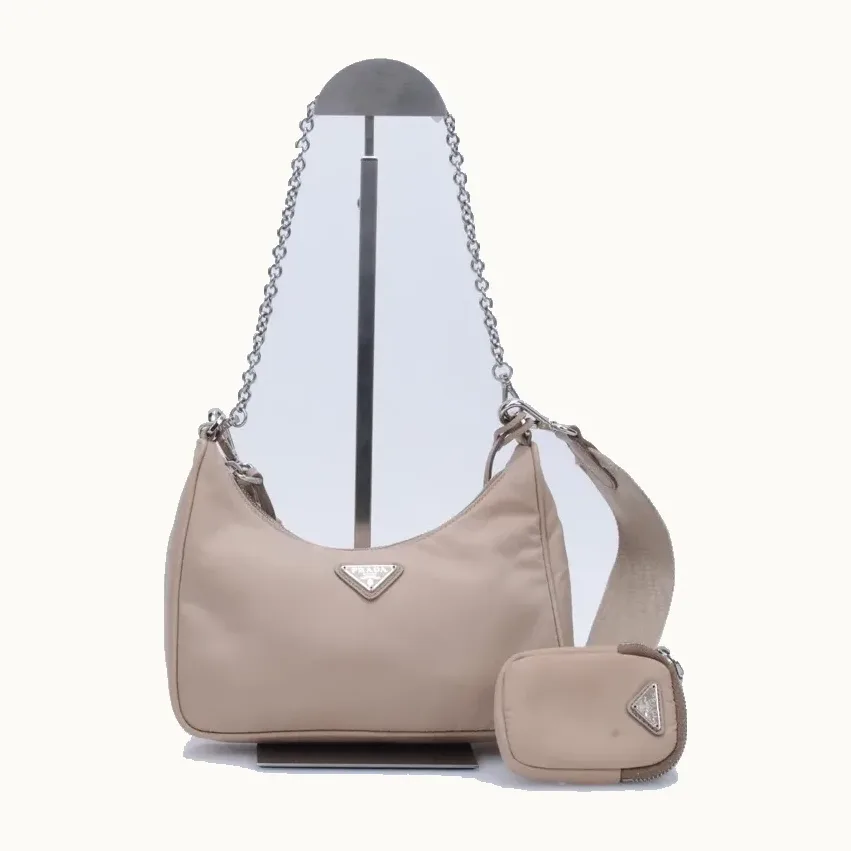 Bolso Prada Re-Edition 2005 Re-Nylon Nude