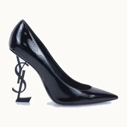 Tacones Saint Laurent Opyum 110.0 Patent Matte Negros, Talla 40