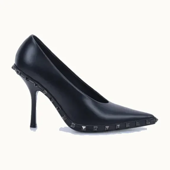 Tacones Valentino Rockstud 100.0 Negros, Talla 39