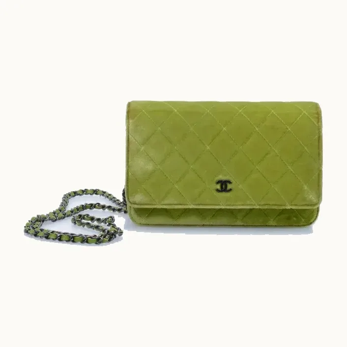 Bolso Chanel Wallet on Chain Classic WOC Velvet Verde