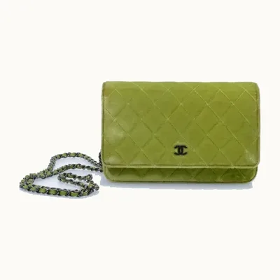 Bolso Chanel Wallet on Chain Classic WOC Velvet Verde