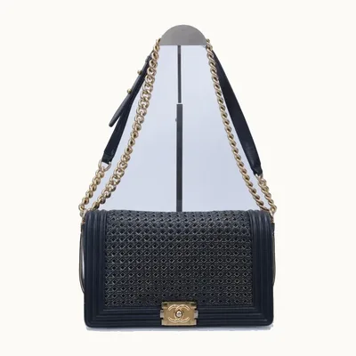 Bolso Chanel Boy Large Woven Negro