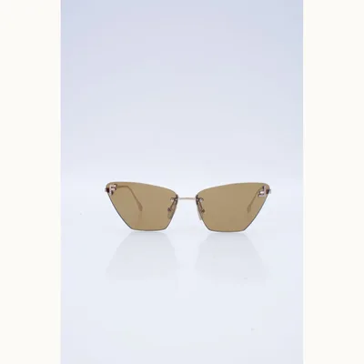 Lentes de Sol Fendi First Crystal Cat Eye Cafés