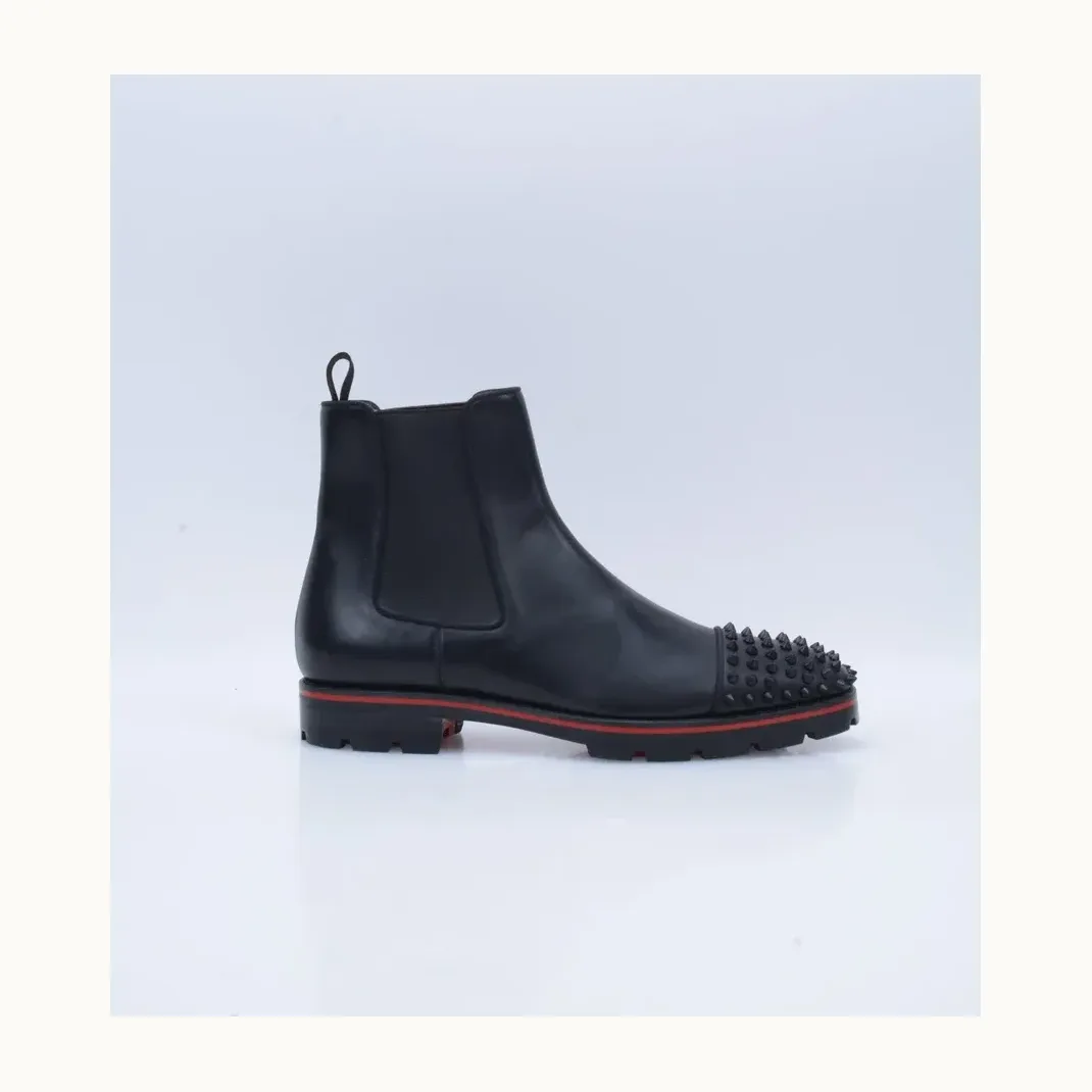 Botas Christian Louboutin Melon Spikes Negras, Talla 44