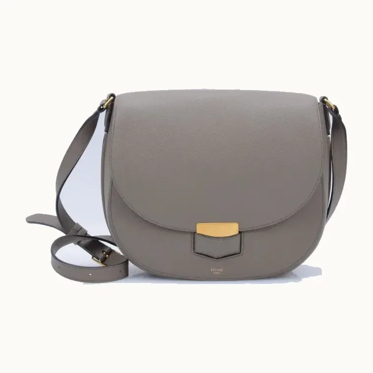 Bolso Crossbody Céline Trotteur Medium Taupe