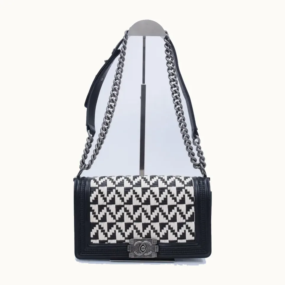 Bolso Chanel Boy Medium Woven Negro