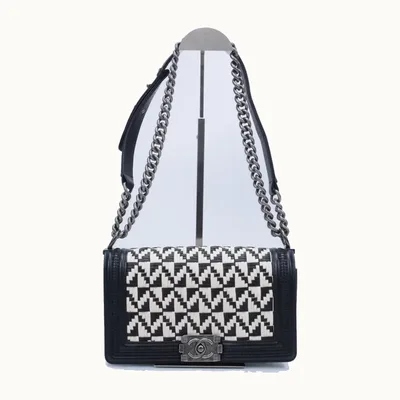 Bolso Chanel Boy Medium Woven Negro