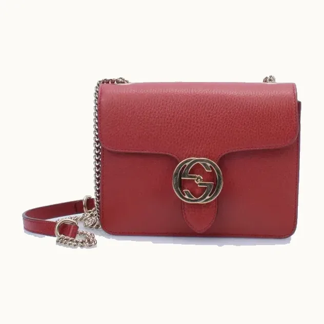Bolso Gucci Dollar Interlocking Small Rojo