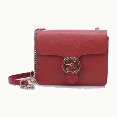 Bolso Gucci Dollar Interlocking Small Rojo