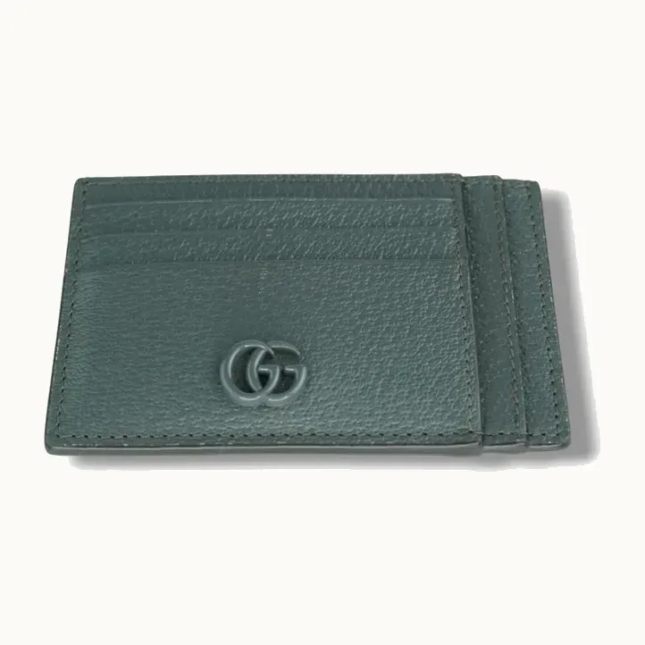 Gucci Marmont GG Leather Card Holder Grey