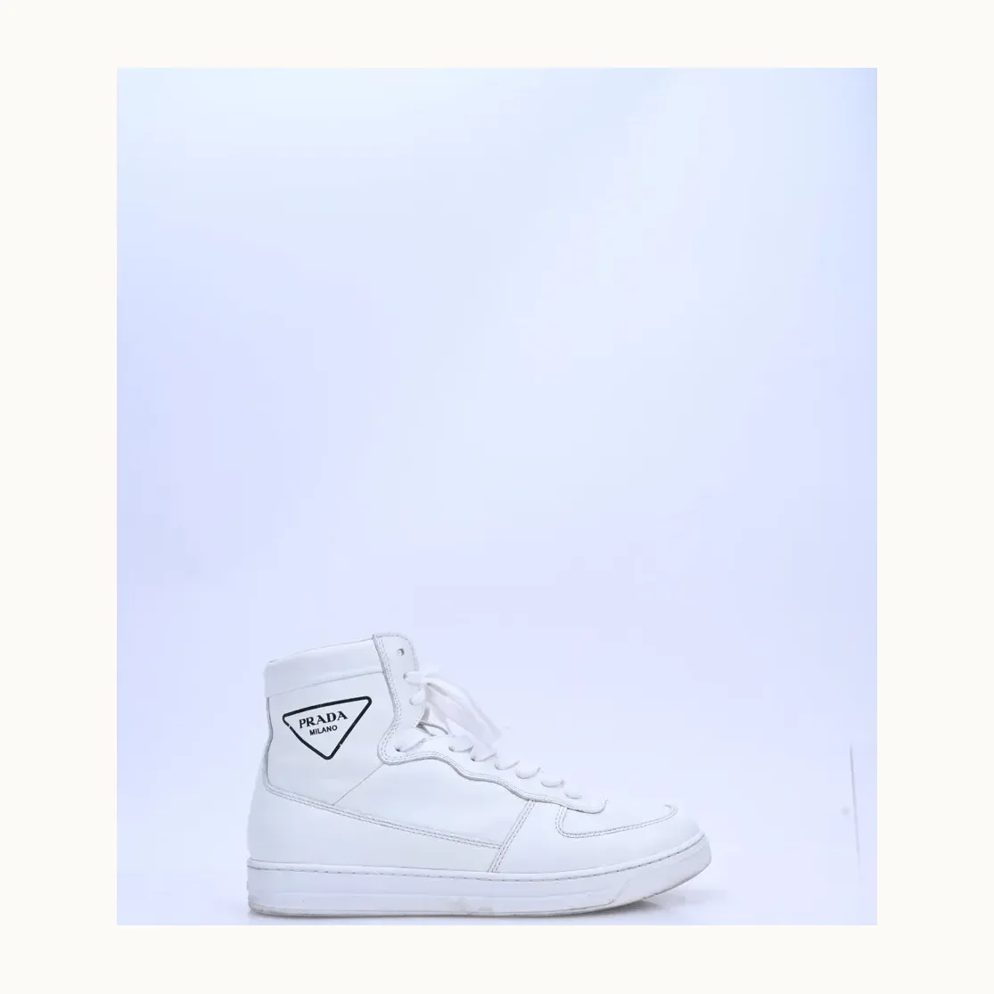 Tenis Prada Downtown High Blancos, Talla 39.5