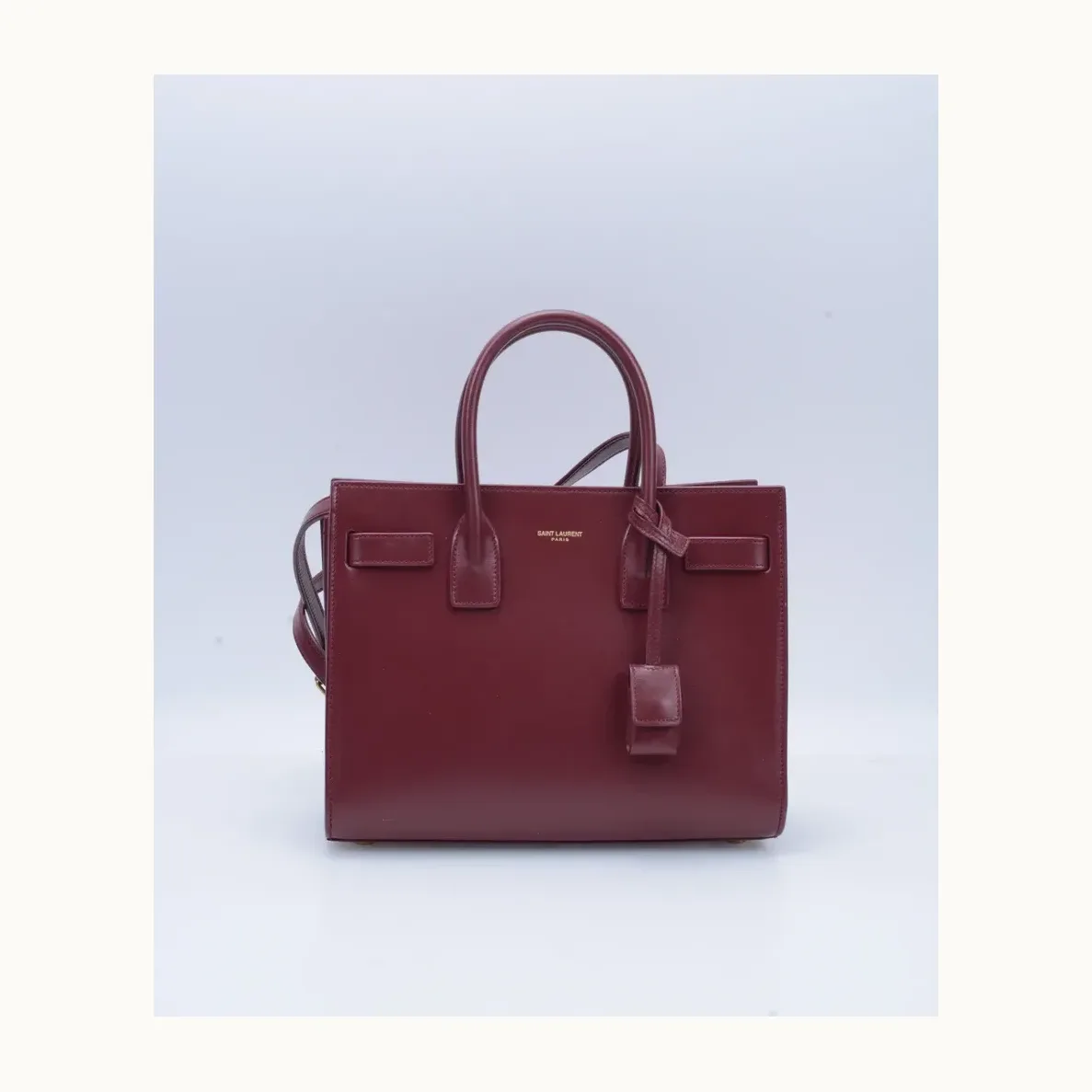 Saint Laurent Jour Baby Smooth Crossbody Bag Burgundy