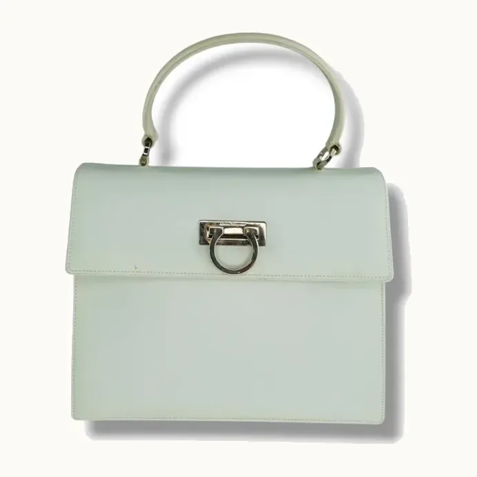 Bolso Salvatore Ferragamo Menta y blanco