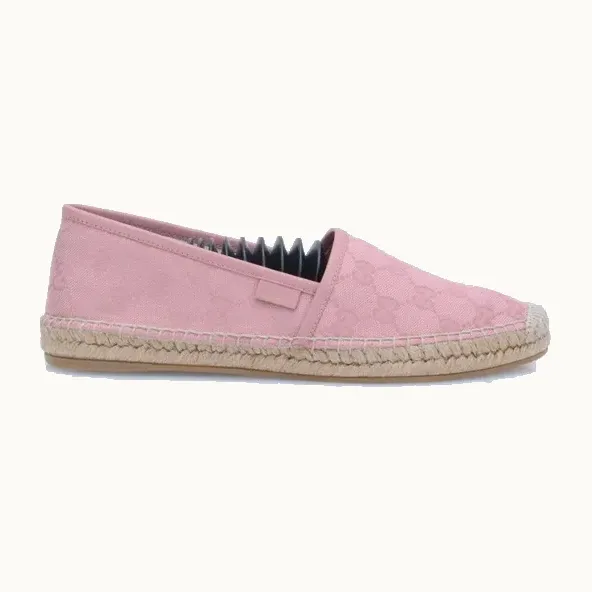 Alpargatas Gucci GG Canvas Rosas, Talla 38.5