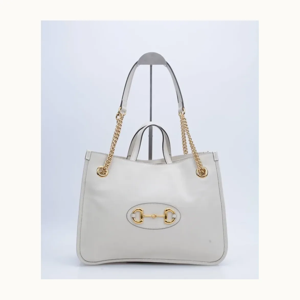 Bolso Satchel Gucci Horsebit 1955 Blanco