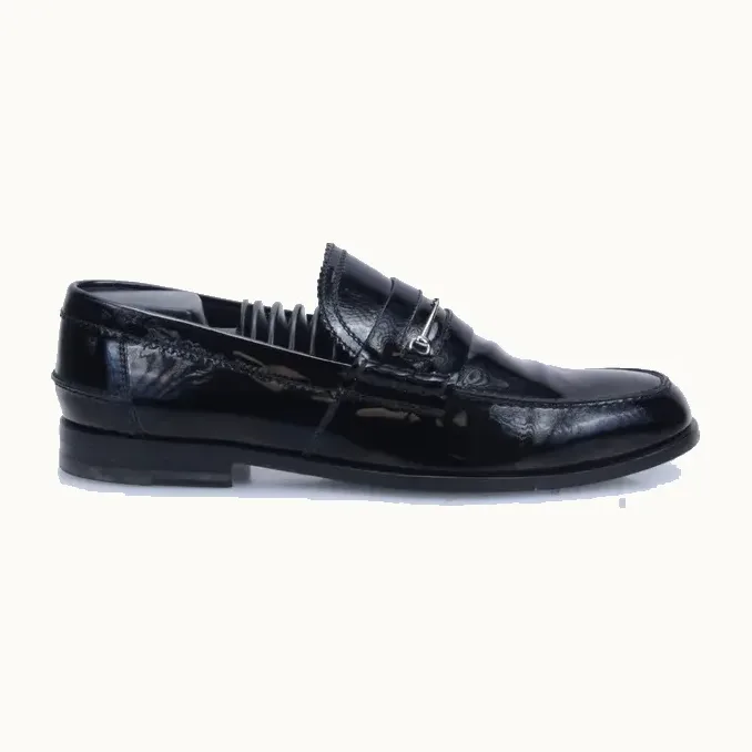 Mocasines Gucci Horsebit 1955 Patent Negros, Talla 43