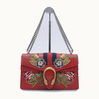 Bolso Gucci Dionysus Small Floral Embroidered Rojo