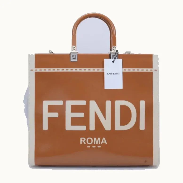 Bolso Fendi Sunshine Medium Patent Camel