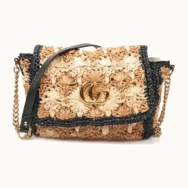 Bolso Gucci Marmont Raffia GG