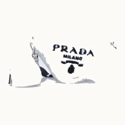 Bolso Prada Triangle Terry Cloth Blanco