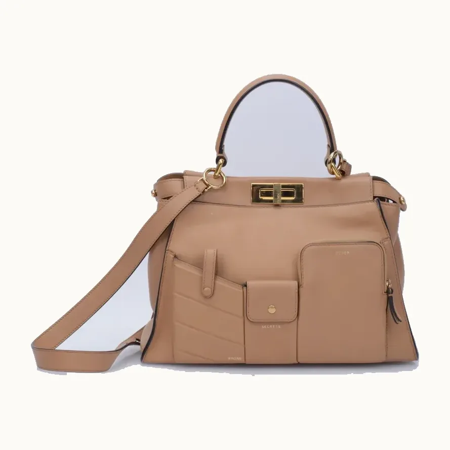 Bolso Fendi Peekaboo Medium Pocket Camel