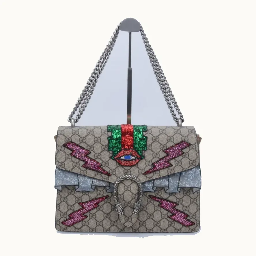 Bolso Gucci Dionysus Medium Floral Sequins GG