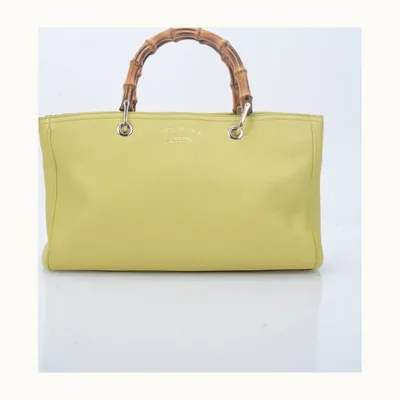 Bolso Shopper Gucci Bamboo Amarillo