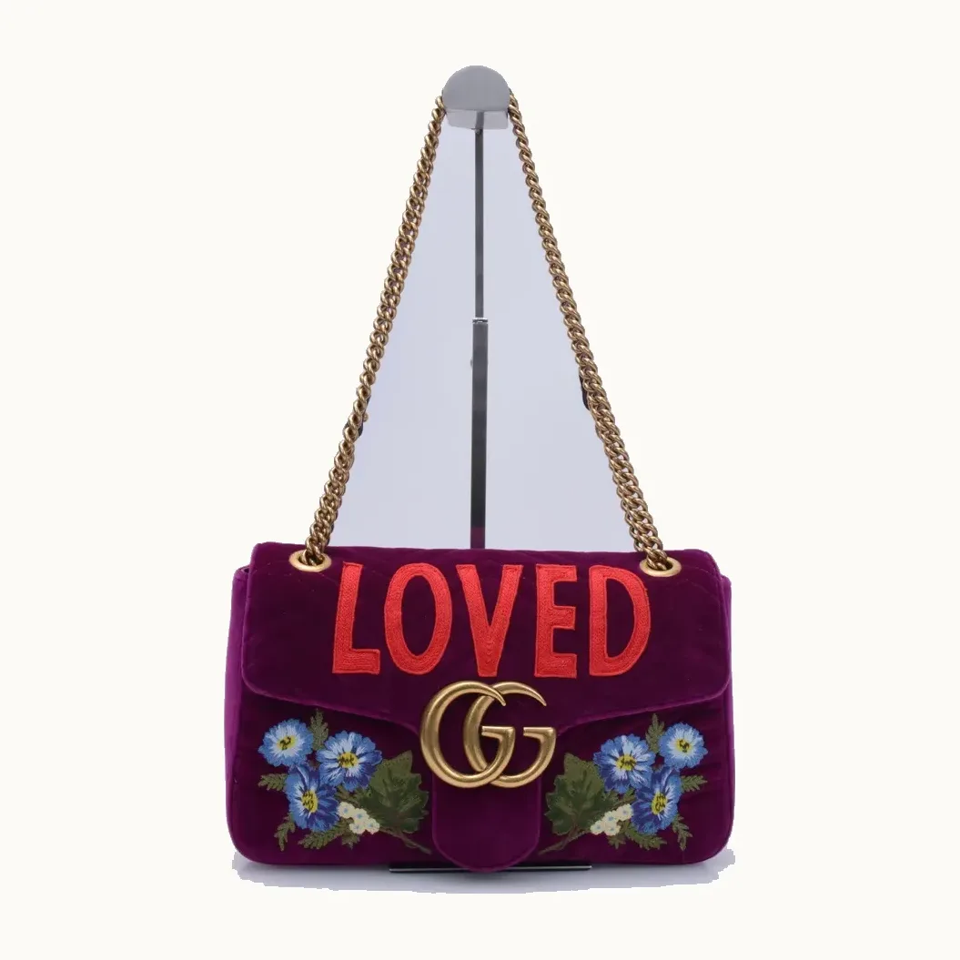 Bolso Gucci Marmont GG Medium Velvet Loved Multicolor