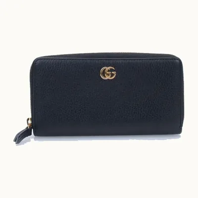 Billetera Zip Around Gucci Marmont GG Azul