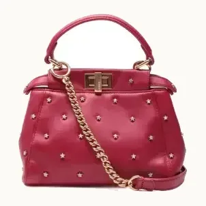 Bolso Satchel Fendi Peekaboo Nappa Crystal Stars Studded
