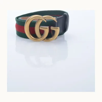 Gucci Marmont GG Web Verde, Talla 90