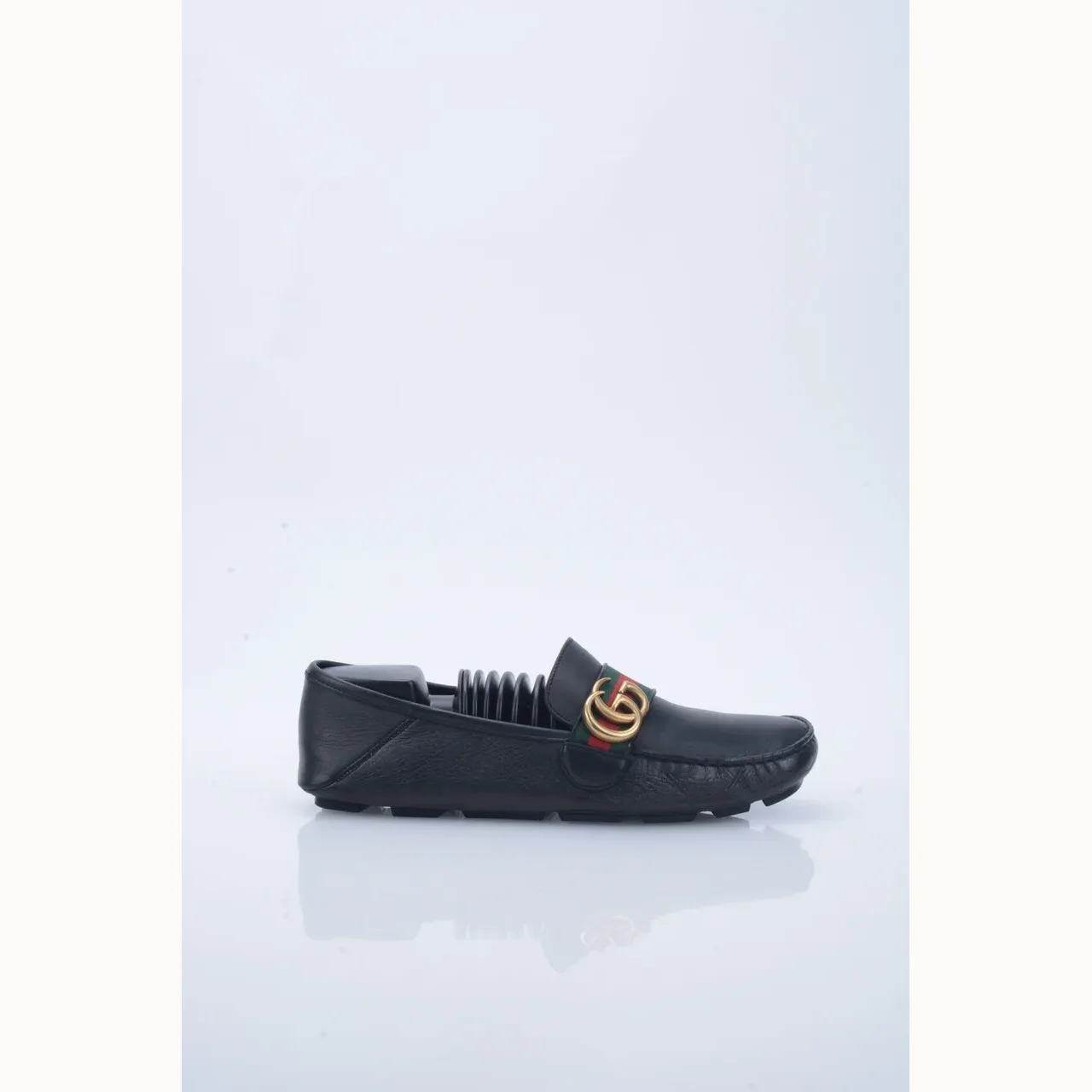 Zapatos Gucci Marmont GG Web Negros, Talla 41