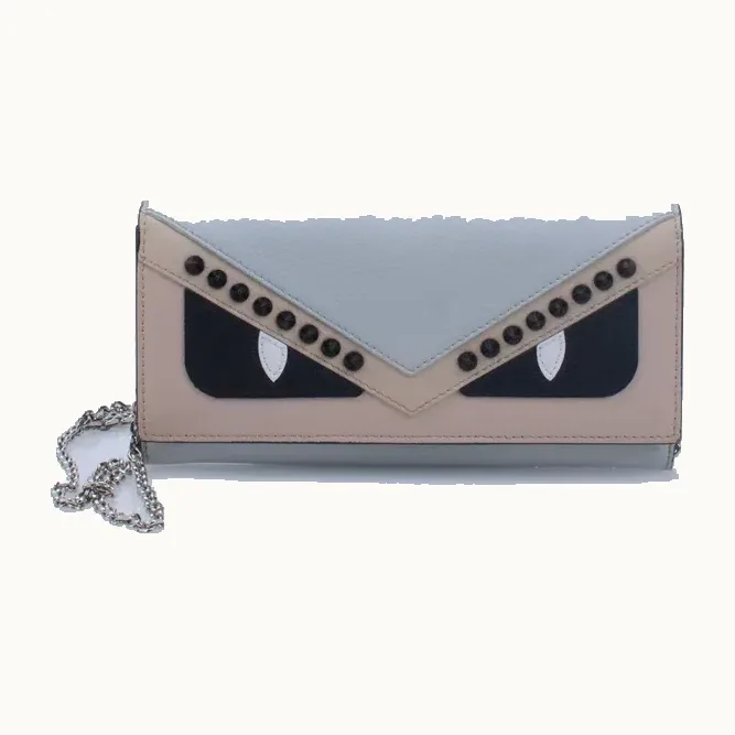 Bolso Fendi Monster Studded Continental WOC Azul