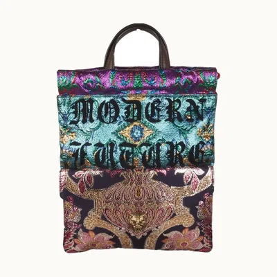 Gucci Drawstring Brocade Backpack
