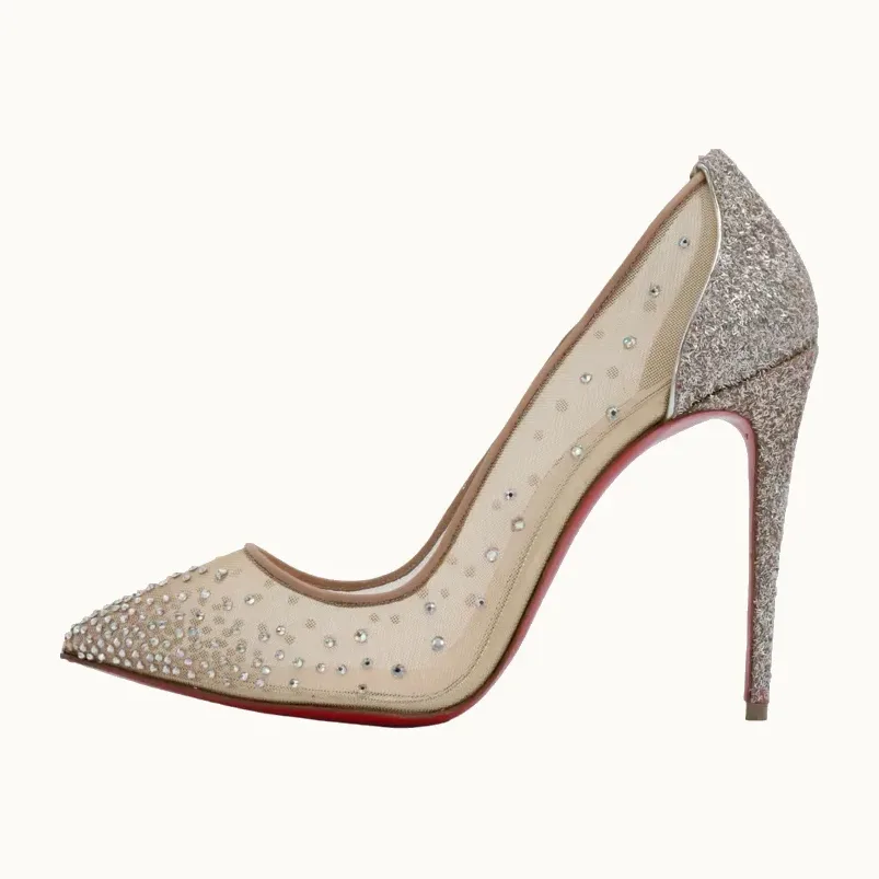Tacones Christian Louboutin Follies Strass, Talla 39