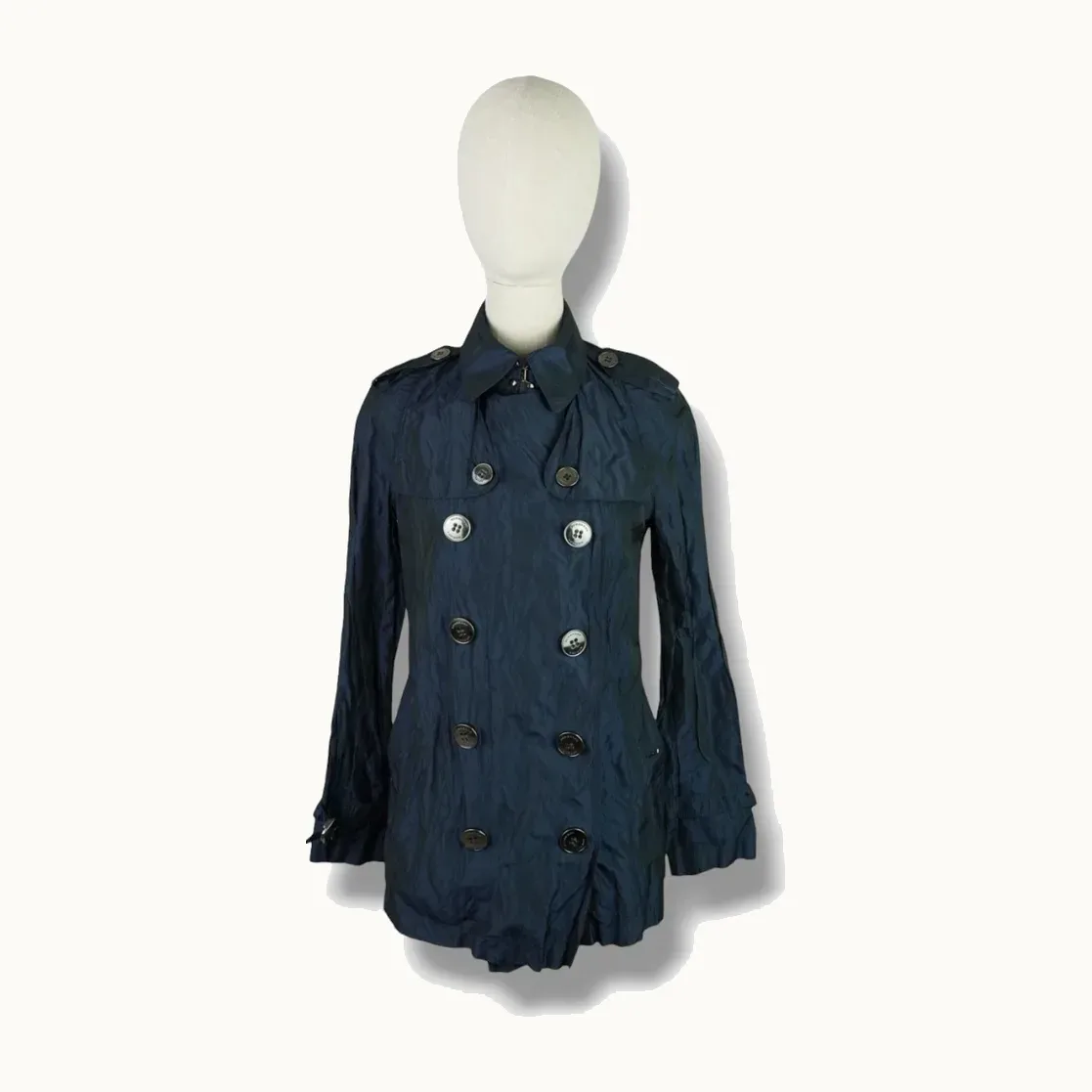 Abrigo Burberry Satin Azul