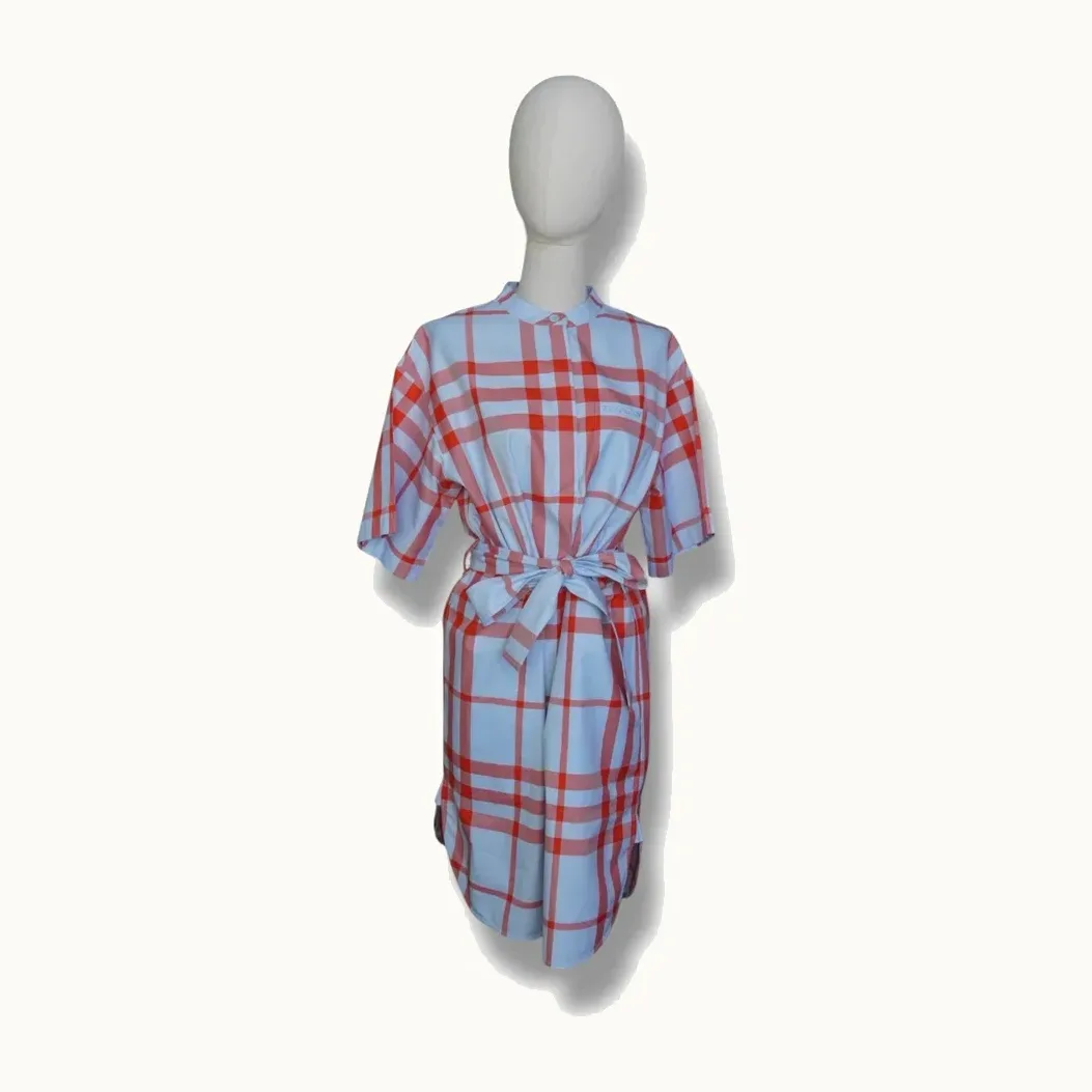 Vestido Burberry Plaid Print Knee Lenght