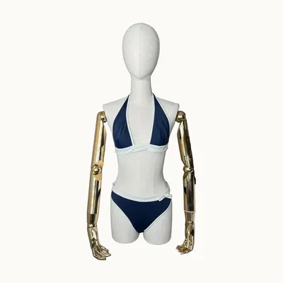 Bikini Burberry Azul y blanco, Talla XL