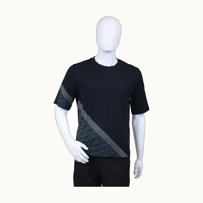 Fendi Diagonal Shirt Black, Size S